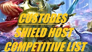 Custodes Shield Host Infantry Competitive List Warhammer 40k New Codex [upl. by Annaeiluj]