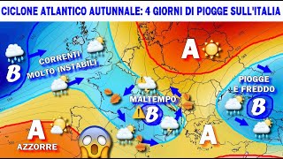 METEO CI SIAMO FINALMENTE PIOGGE NON SOLO AL NORD MA FINO AL SUD ITALIA E SICILIA SARÀ MALTEMPO [upl. by Gram104]