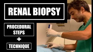 Renal biopsy procedure under CT guidance procedural steps and technique [upl. by Ellison]