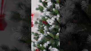 Mixed Hanging Tree Pe Knots Pine Spray White Pvc Is Sprayed White Add Red Fruit Bunches Xmas Tree [upl. by Thormora]