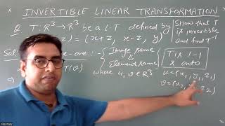 Invertible or Inverse of a Linear Transformation  Linear Algebra  BSC 6th Sem NET bscfinalyear [upl. by Mcgean]