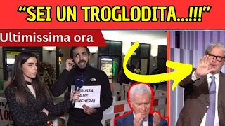 SCANDALO IN DIRETTA TVDEL DEBBIO SPAZIENTITO ATTACCA UN ATTIVISTA DI E LO ZITTISCE [upl. by Toffey]