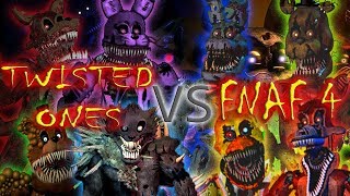 FNAF 4 vs TWISTED ONES JUMPSCARE MODE BATTLE for the TAG TEAM CHAMPIONSHIP [upl. by Yrak]