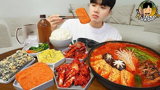 ASMR MUKBANG 집밥 먹방 양념게장 계란말이 스팸 김치 Marinated Raw Crabs Korean Home Meal EATING REAL SOUND [upl. by Archy29]