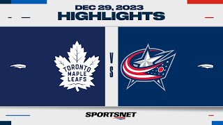 NHL Highlights  Maple Leafs vs Blue Jackets  December 29 2023 [upl. by Ferullo914]