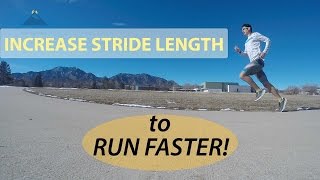 HOW TO INCREASE STRIDE LENGTH FOR SPEED FASTER RUNNING TECHNIQUE EXERCISES [upl. by Mccutcheon]