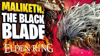 Maliketh The Black Blade Boss Fight  My First Elden Ring Playthrough [upl. by Dorej837]