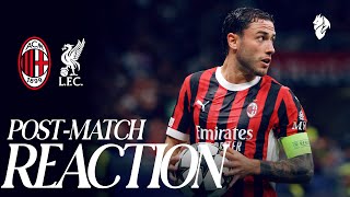 Postmatch reaction from Davide Calabria  AC Milan v Liverpool [upl. by Atikal]