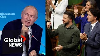 quotAn idiot or a bastardquot Putin rips Canada House speaker who invited Nazi veteran to Parliament [upl. by Lyj358]