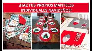 14 Ideas De Manteles Individuales Navideños Fácil De Hacer [upl. by Annid507]