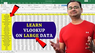 How to apply VLOOKUP on Large  Big Data in Excel Hindi [upl. by Belshin]