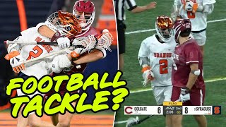 MOST PHYSICAL Moments From Brutal Lacrosse Game [upl. by Granniah]