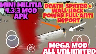 Mini Militia 433 Mega Mod  Wall HackDeath Sprayer Mega Mod  Neeraj Mods [upl. by Satsoc]