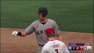 YANKEES vs PHILADELPHIA PHILLIES  MLB THE SHOW 24 YANKEES AT PHILLIES 2024 HIGHLIGHTS [upl. by Willard644]