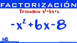 Factorización Trinomio de la forma x2bxc  Ejemplo 2 [upl. by Esiouqrut]