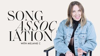 Melanie C Sporty Spice Sings Spice Girls and Stevie Wonder in a Game of Song Association  ELLE [upl. by Yraek59]