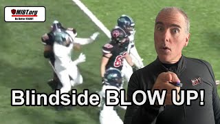 High School Football Differentiating Blindside Blocks and Unnecessary Roughness [upl. by Yggep]