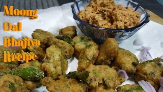 Moong Dal Bhajiya Recipe How to Make Moong Bhajiya Recipe [upl. by Tillman683]