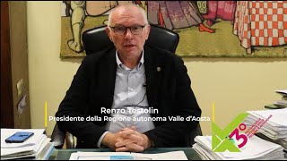 Messaggio del Presidente della Regione autonoma Valle dAosta Renzo Testolin [upl. by Uht]