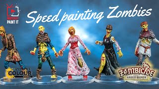 Speed Painting Zombicide Black Plague Walkers with Contrast Paints [upl. by Trish]