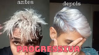 progressiva masculina em casa  como retocar a progressiva em cabelo curto [upl. by Ellener]