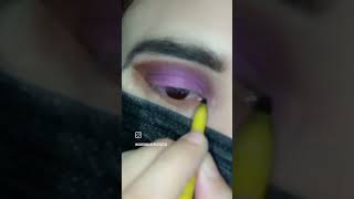 Purple amp Brown Smokey Makeup Tutorial 💜browneyesmakeuplovereyelook purpleeyeshadow glittereyes [upl. by Emorej947]