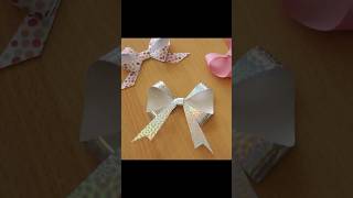 Schleife basteln um Geschenke einzupacken 🎀 hologen paper bow [upl. by Abana]