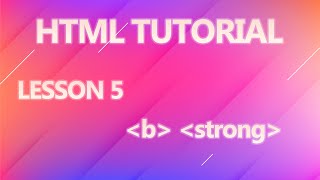 Html bold and strong tag  Bold Text   Part 5 [upl. by Atikam375]