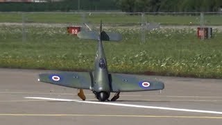 Hard Landing Hawker Sea Fury MkII  GCBEL SR661 Scale RC Model Aircraft F4H [upl. by Stelmach703]