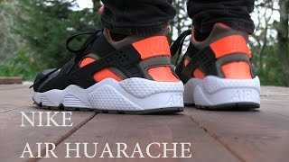 Nike  Air Huarache Black  Iron Green  Quick Review  On Feet [upl. by Susumu595]