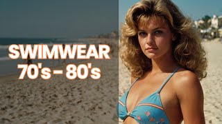 Swimwear From 70s to 80s  AI Swimwear Fashion [upl. by Kcirdot]