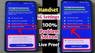 Jio 5G Handset Settings Problem  handset 5G settings not enabled jio  Jio 5G Network [upl. by Lajes316]