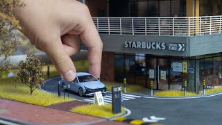 Making the MOST detailed Starbucks diorama EVER in 164 scale Part 2 [upl. by Ebocaj846]