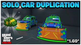 NEW SOLO CAR DUPLICATION GLITCH  AFTER PATCH 169  GTA ONLINE [upl. by Aillil522]