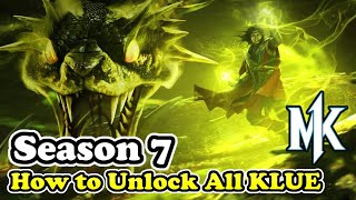 How to Unlock All KLUE in Season 7 Mortal Kombat 1 Invasions Season The Soul Eater [upl. by Esened661]