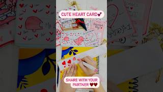 Cute heart card♥️ diy lovediy craft heartcard heart love carrd handmadewithlove gift diys [upl. by Alviani]