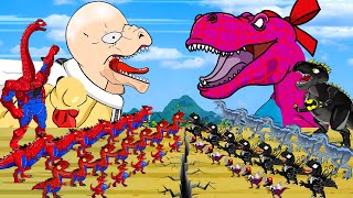 SAITAMA OR CARNOTAURUS ULTIMASAURUS ONE PUNCH MAN THE WAR OF POWER VELOCIRAPTOR INDOERMINUS [upl. by Bock]