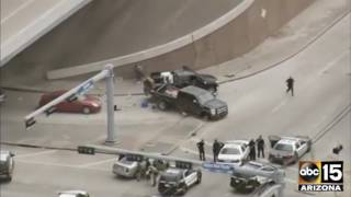 Violent collision ends crazy Houston Texas police pursuit and car chase [upl. by Annovad]