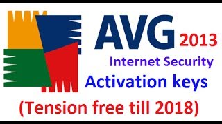 avg 2013 activation keys  tension free till 2018 [upl. by Zzaj]