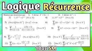 Raisonnement par Récurrence  Logique mathématique 1Bac SM  Exercices Corrigés [upl. by Yesnnyl444]