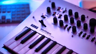 Electric Synthwave Synth Solo Leads with KORG Minilogue [upl. by Aleuname]