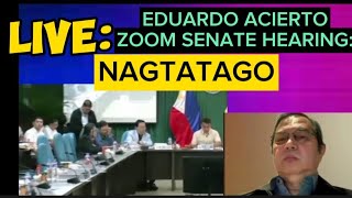 LIVE SENATE HEARING ZOOM WITH ADUARDO ACIERTO [upl. by Limoli]