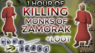 OSRS Killing Monks of Zamorak in F2P  50k gphour [upl. by Icyak]