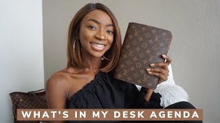 WHATS IN MY LOUIS VUITTON DESK AGENDA [upl. by Brink]