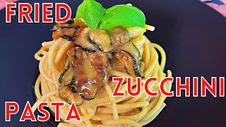 Fried Zucchini Pasta  Spaghetti alla Nerano authentic recipe [upl. by Salomi]