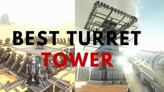 BEST TURRET TOWER DESIGN  ANTI QUETZ META  ARK Survival Evolved [upl. by Parette]