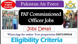 PAF new jobs 2024 PAF commissioned officer jobs PAF GDP jobs [upl. by Mercer]