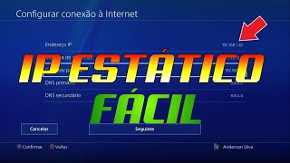 Criando IP Estático Para Seu Playstation 4  Método Fácil 1 [upl. by Vitus777]