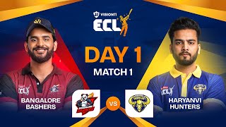 ECL  Match 1  Bangalore Bashers vs Haryanvi Hunters  Abhishek Malhan vs Elvish Yadav [upl. by Sucramraj178]