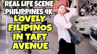 LOVELY FILIPINOS AND LIFE IN TAFT AVENUE AYALA BLVD SAN MARCELINO ERMITA MANILA WALK TOUR IN PH 4K [upl. by Sola]